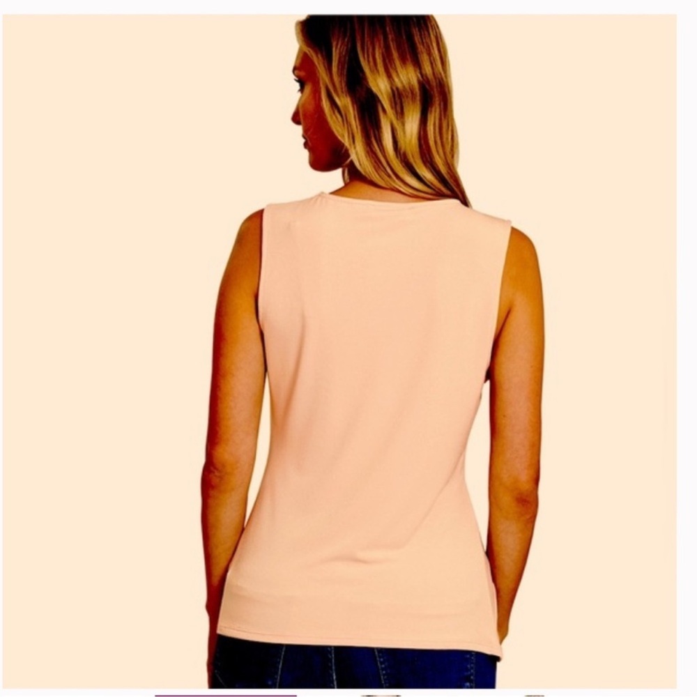Zenana Front Knot Modern Chic Tank Top - Picture 2 of 4